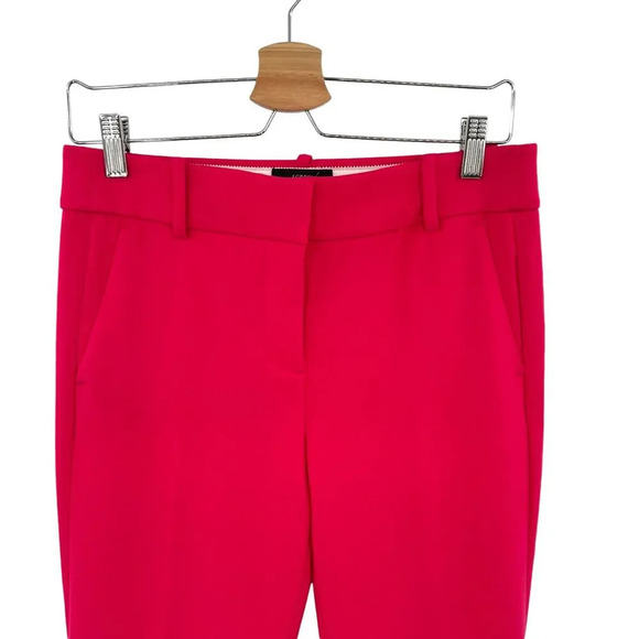 J. Crew Cameron Slim Cropped Pant in Four-Season Stretch Bright Rose Pink Size 4 - Picture 3 of 14